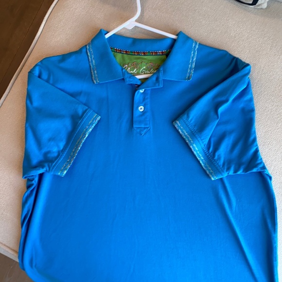 COPY - Aqua blue Robert Graham polo shirt size Large Great condition - Picture 1 of 1